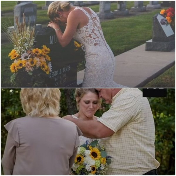 Млада жена направи сватбата си на гроба на своя любим ВИДЕО