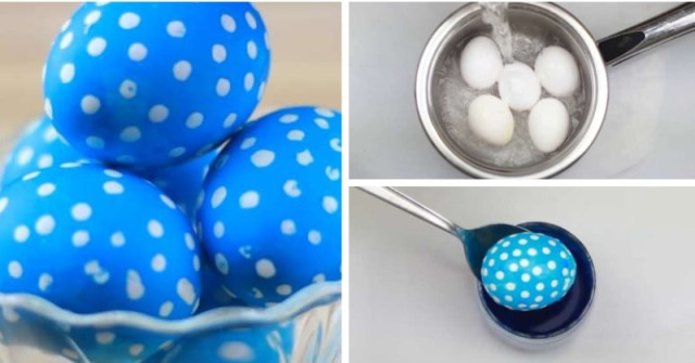 Хитър начин за боядисване на яйца - на елегантни точки! От лесно по-лесно: