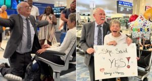Силата на любовта: Приятели от гимназията се събраха отново на летището след шестдесет години раздяла! (СНИМКИ)