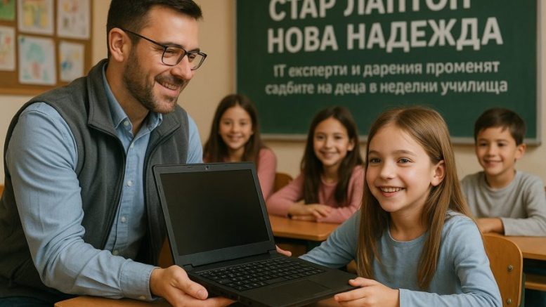 Стар Лаптоп – Нова надежда“: IT експерти и дарения променят съдбите на деца в неделни училища