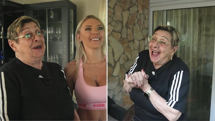 Маргото е интернет сензация! Баба скача с парашут и пие ракия